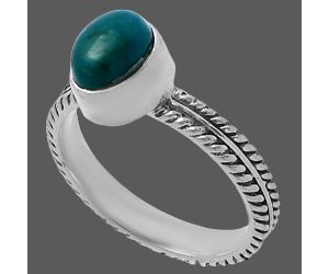 Azurite Chrysocolla Ring size-8 SDR217251 R-1260, 6x8 mm