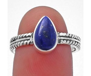 Lapis Lazuli Ring size-7.5 SDR217255 R-1260, 6x9 mm