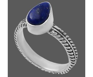 Lapis Lazuli Ring size-7.5 SDR217255 R-1260, 6x9 mm