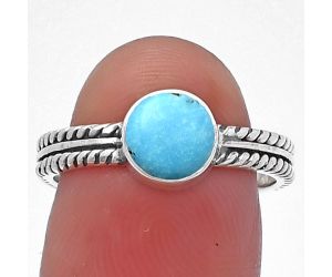 Natural Rare Turquoise Nevada Aztec Mt Ring size-7.5 SDR217261 R-1260, 7x7 mm