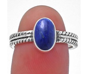 Lapis Lazuli Ring size-7.5 SDR217272 R-1260, 6x9 mm