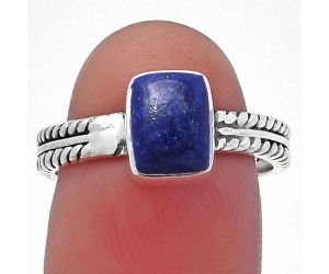 Lapis Lazuli Ring size-7.5 SDR217292 R-1260, 6x8 mm