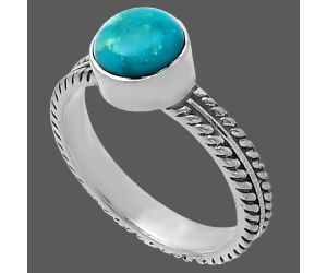 Natural Rare Turquoise Nevada Aztec Mt Ring size-7 SDR217293 R-1260, 7x7 mm