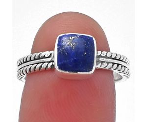 Lapis Lazuli Ring size-7.5 SDR217294 R-1260, 7x7 mm