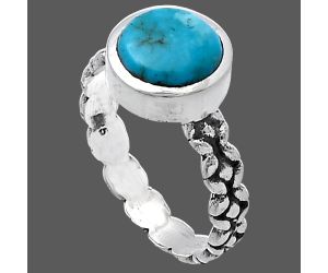Natural Turquoise Morenci Mine Ring size-8 SDR217421 R-1063, 9x9 mm