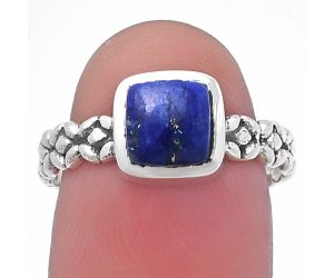 Lapis Lazuli Ring size-8 SDR217436 R-1063, 6x6 mm