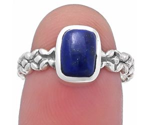 Lapis Lazuli Ring size-7 SDR217466 R-1063, 6x8 mm