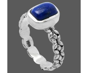 Lapis Lazuli Ring size-7 SDR217466 R-1063, 6x8 mm