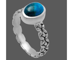 Azurite Chrysocolla Ring size-7 SDR217540 R-1063, 6x8 mm