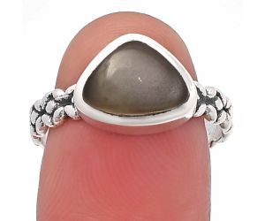 Gray Moonstone Ring size-8 SDR217584 R-1063, 7x10 mm