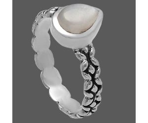 Srilankan Moonstone Ring size-8 SDR217592 R-1063, 6x8 mm