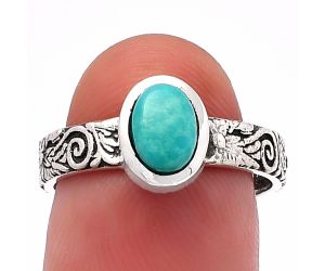 Natural Rare Turquoise Nevada Aztec Mt Ring size-7.5 SDR217693 R-1061, 5x7 mm