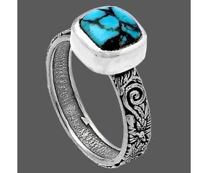 Lucky Charm Tibetan Turquoise Ring size-7 SDR217846 R-1061, 7x7 mm