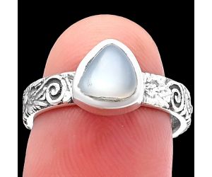 Srilankan Moonstone Ring size-7 SDR217868 R-1061, 6x6 mm