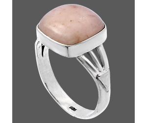 Pink Scolecite Ring size-9 SDR217914 R-1535, 12x12 mm
