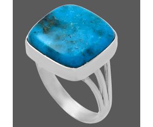 Natural Turquoise Morenci Mine Ring size-8.5 SDR218106 R-1003, 16x16 mm
