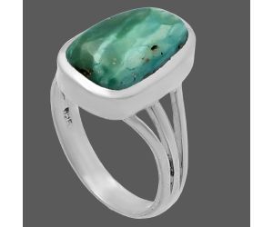 Natural Rare Turquoise Nevada Aztec Mt Ring size-6.5 SDR218541 R-1006, 9x14 mm