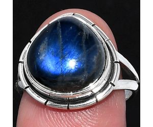 Blue Fire Labradorite Ring size-7 SDR218905 R-1012, 12x12 mm