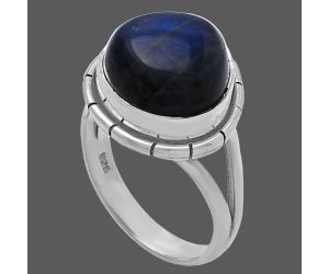 Blue Fire Labradorite Ring size-7 SDR218905 R-1012, 12x12 mm