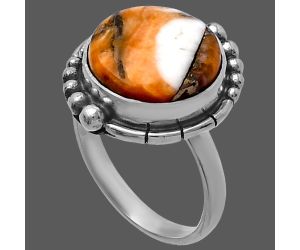 Spiny Oyster Turquoise Ring size-7.5 SDR219107 R-1078, 13x13 mm