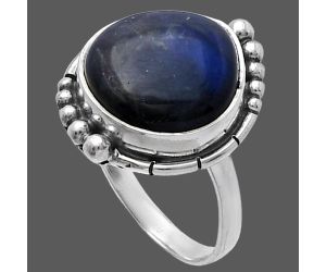 Blue Fire Labradorite Ring size-8 SDR219365 R-1078, 14x15 mm