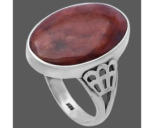Red Moss Agate Ring size-8 SDR219398 R-1593, 14x20 mm