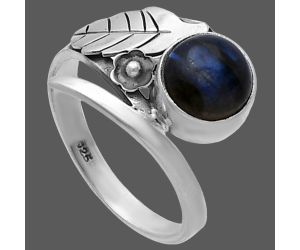 Blue Labradorite Ring size-7.5 SDR219445 R-1410, 8x8 mm