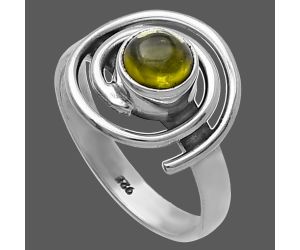 Spiral - Peridot Ring size-7 SDR219477 R-1485, 6x6 mm