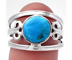 Natural Turquoise Morenci Mine Ring size-8 SDR219640 R-1132, 10x10 mm