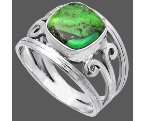 Green Matrix Turquoise Ring size-8 SDR219655 R-1132, 9x9 mm