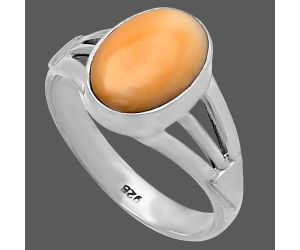 Natural Spiny Oyster Shell Ring size-7 SDR220027 R-1535, 8x11 mm