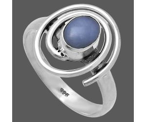 Spiral - Angelite Ring size-8.5 SDR220032 R-1485, 5x7 mm