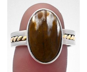 Two Tone - Red Moss Agate Ring size-8 SDR220049 R-1711, 11x17 mm