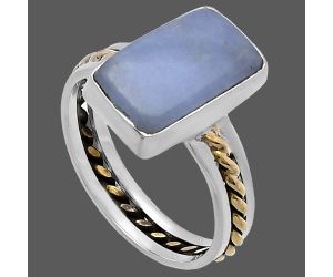 Two Tone - Angelite Ring size-9 SDR220050 R-1711, 9x14 mm