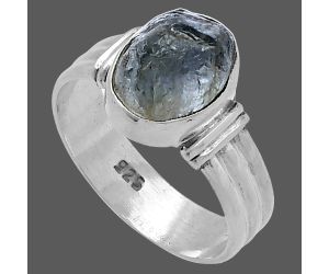 Aquamarine Rough Ring size-8.5 SDR220061 R-1470, 8x11 mm