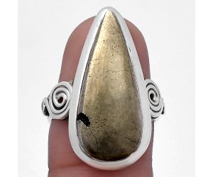 Apache Gold Healer's Gold Ring size-7 SDR220130 R-1094, 10x24 mm