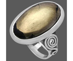 Apache Gold Healer's Gold Ring size-8.5 SDR220133 R-1094, 12x21 mm