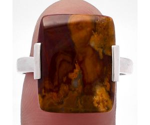 Red Moss Agate Ring size-9.5 SDR220158 R-1173, 14x18 mm