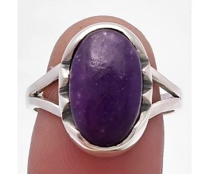 Purple Lepidolite Ring size-8.5 SDR220193 R-1438, 9x15 mm