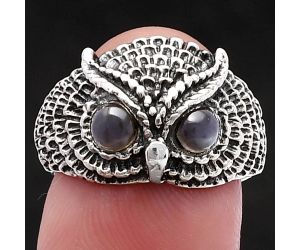 Owl - Gray Moonstone Ring size-8 SDR220479 R-1022, 4x4 mm