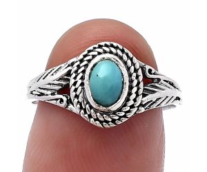 Natural Rare Turquoise Nevada Aztec Mt Ring size-8 SDR220582 R-1044, 4x6 mm