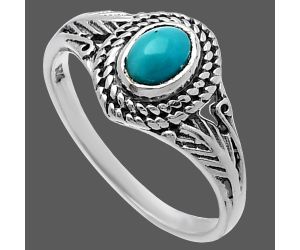 Natural Rare Turquoise Nevada Aztec Mt Ring size-8 SDR220582 R-1044, 4x6 mm
