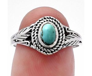 Natural Rare Turquoise Nevada Aztec Mt Ring size-8 SDR220609 R-1044, 4x6 mm