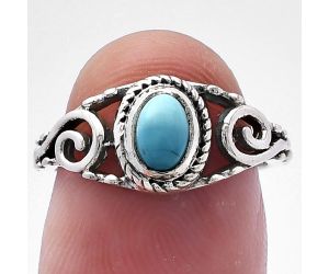 Natural Rare Turquoise Nevada Aztec Mt Ring size-6 SDR220651 R-1043, 4x6 mm