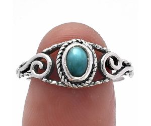 Natural Rare Turquoise Nevada Aztec Mt Ring size-8 SDR220652 R-1043, 4x6 mm