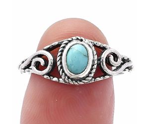 Natural Rare Turquoise Nevada Aztec Mt Ring size-8 SDR220663 R-1043, 4x6 mm