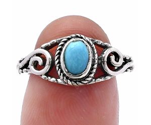 Natural Rare Turquoise Nevada Aztec Mt Ring size-7 SDR220664 R-1043, 4x6 mm