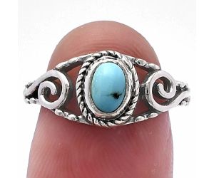 Natural Rare Turquoise Nevada Aztec Mt Ring size-6 SDR220666 R-1043, 4x6 mm