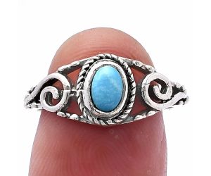 Natural Rare Turquoise Nevada Aztec Mt Ring size-7 SDR220674 R-1043, 4x6 mm