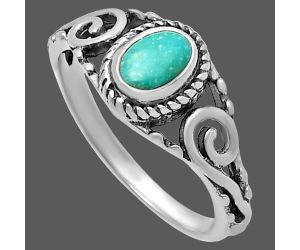 Natural Rare Turquoise Nevada Aztec Mt Ring size-8 SDR220686 R-1043, 4x6 mm